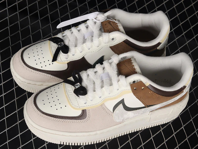 Nike Air Force 1 Shadow "White/Broen"