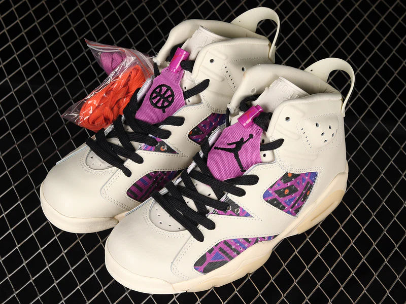 Air Jordan 6 Retro "Quai 54 Sail Black Purple"