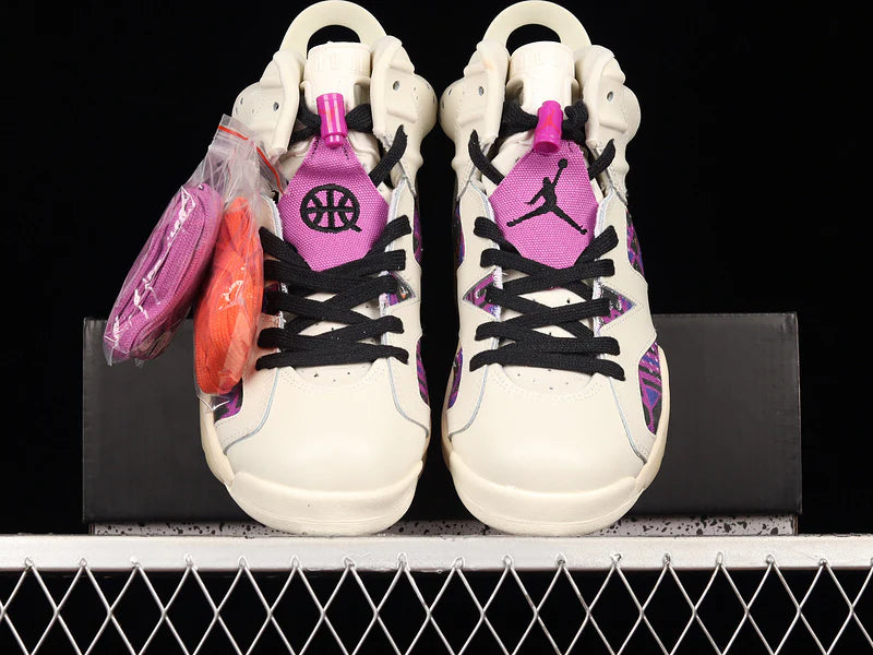 Air Jordan 6 Retro "Quai 54 Sail Black Purple"