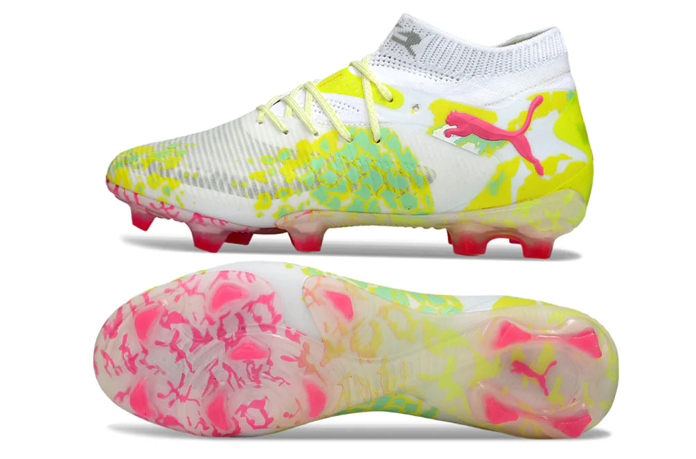 Puma Future 8 Ultimate FG "White/Pink/Glow Yellow"