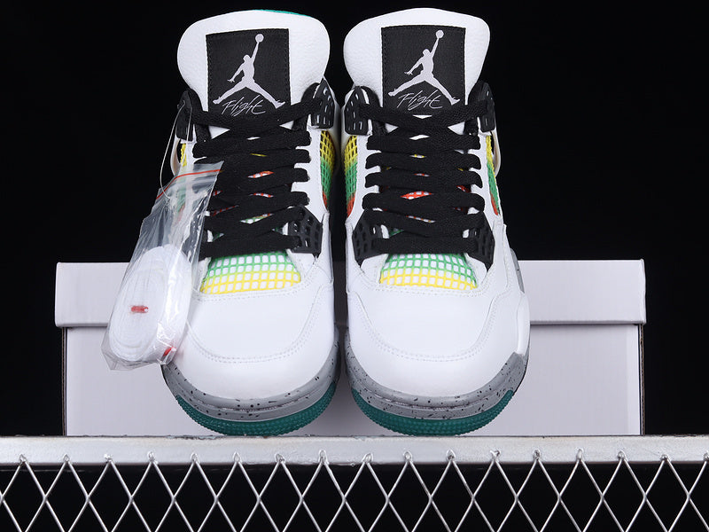 Air Jordan 4 Retro "Lucid Green Rasta"