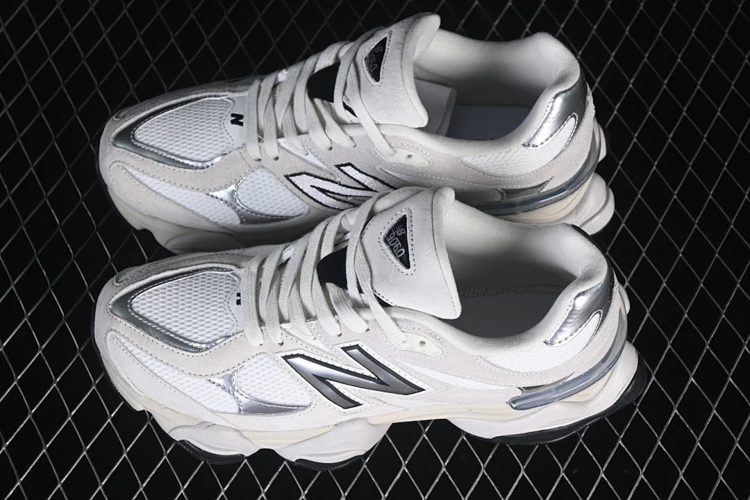 NB 9060 "White/Black/Metallic Silver"