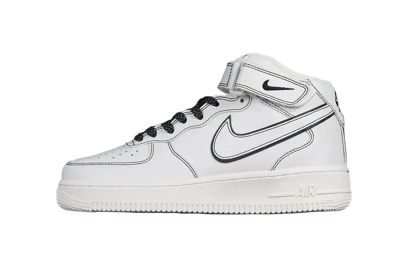 Nike Air Force 1 Mid Reflective "Triple Sail/Black"